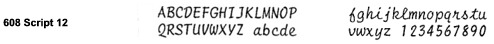 Script 12 pitch printwheel for Nakajima typewriters SWS PW 1608