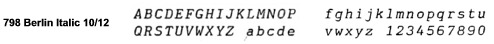 Berlin Italic 10 12 Nakajima typewriter printwheels