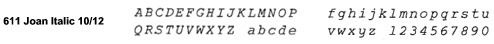 Adler Royal Joan Italic 10 12 Typewriter Printwheel 02-79 772518